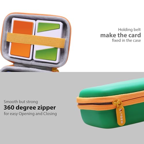 L LTGEM 300+ Card Game Case Compatible with dutch blitz/skipbo/SKYJO, Green - color: Green