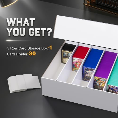 ZLCA 5 Row Trading Card Storage Box, 4000+ Standard Cardboard Storage Box - color: Standard, size: 5 Row