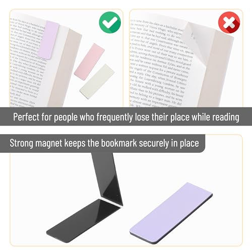 Mr. Pen- Aesthetic Magnetic Bookmarks, 12 Pack, 0.8"x2.35" - color: Pastel