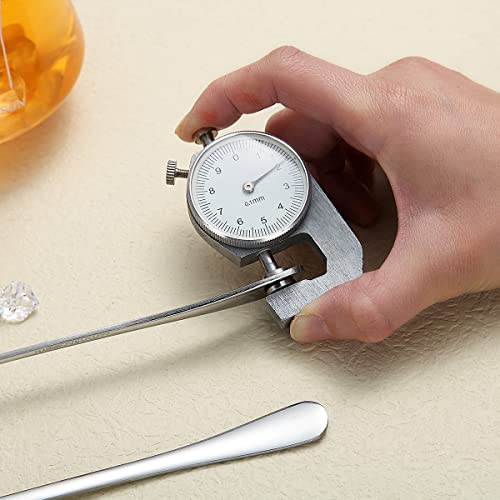 Premium Stainless Steel Ice Cream and Cocktail Spoons - Set of 8 (Silver) - color: 1. Silver-8 Piece
