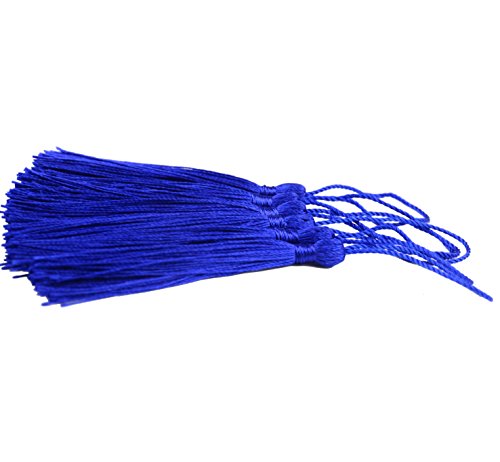 100Pcs 5 Inch Silky Bookmark Tassels for Jewelry, Souvenir(Navy Blue) - color: Navy Blue