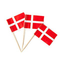 mflagperft Denmark Toothpick Flags 100 Pack, Danish Flag Cocktail Picks - color: Denmark