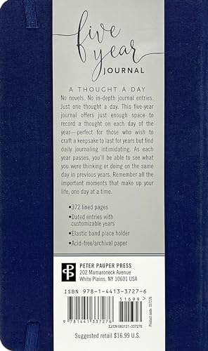 Five Year Journal - Deluxe, Cloth-bound Edition (1 minute a day is all it takes!)
