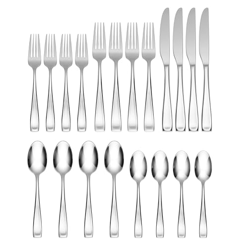 Oneida Moda 20-Piece 18/10 Silverware Set for 4, Flatware - style: 20-Piece Flatware Set, Mirror