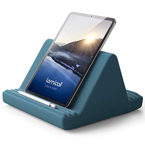 Lamicall Tablet Pillow Stand iPad Bed Soft Holder for Lap 6 Viewing Angles - color: Blackish Green