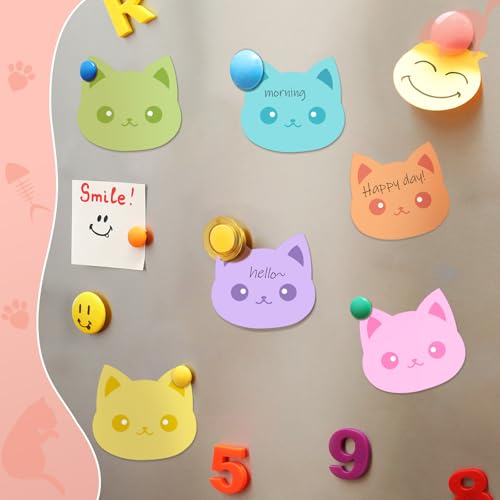 Yinder 24 Pads Cat Sticky Notes Cute Kawaii Cartoon Memo for School - color: Multicolor, size: Novelty Cat