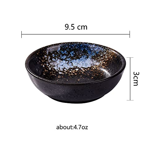 Ceramic Dipping Sauce Dishes Set of 4, 3.7'' Japanese Soy Sauce Bowls - color: YX