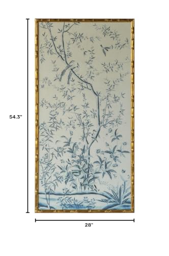 HongFengtang Chinese Rice Paper Print China Flower And Bird Bamboo Frame 54.3 X 28 Inches (Large A) - color: A, size: 54.3"L x 28"W