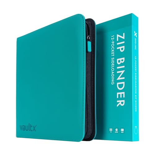 Vault X 12 Pocket Zip Trading Card Binder 480 Cards Exo-Tec (Teal) - color: Teal, size: 12 Pocket