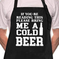 Rosoz Funny BBQ Black Chef Aprons for Men Adjustable Kitchen Cooking Aprons - color: If You.re Reading This Please Bring