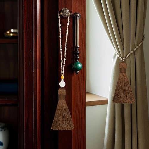 20Pcs 4.3 Inch Silky Mini Craft Tassels for Earrings, Souvenir(L-Coffee) - color: Light Coffee