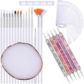 72Pcs Nail Art Tools Kit Nail Art Brushes Palette Nail Swatch Sticks