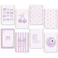 CNhoqc Black Spiral Journal Notebook, 4 Sets A5, Ballpoint Pen Organza Bag - color: 8-Pcs Purple Bow