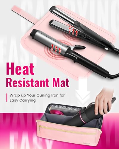 Mancro Hot Hair Tools Travel Bag Compatible with Dyson Airwrap - color: Pink, size: Standard