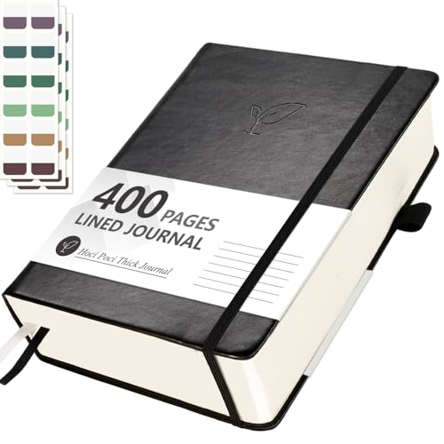 Hoci Poci 400 Pages Graph Journal Notebook, 5.8" x 8.4",100gsm, Black - color: Black, size: Squared-400 Pages (5.7"×8.3")