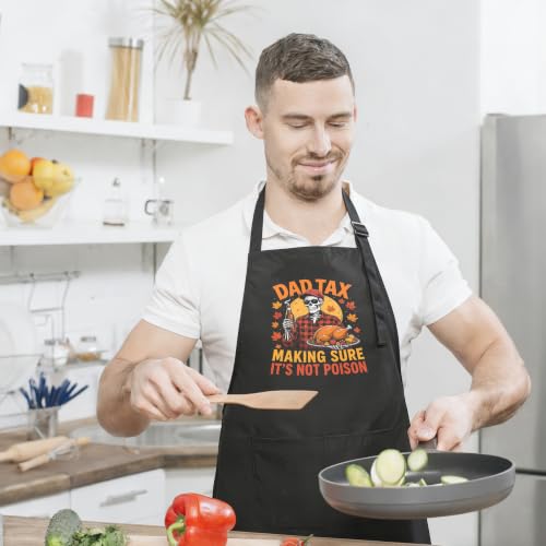 Funny Apron for Men Women,Humorous Kitchen Apron- Grilling Cooking BBQ Accessories, Gift for Dad Husband - color: Dad Tax