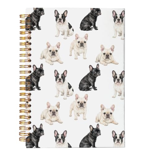 VNWEK French Bulldog Gifts Spiral Notebook Journal 5.5x8.3 Inch - color: French Bulldog
