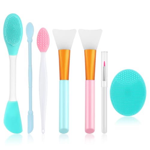 Yokilly Silicone Face Scrubber Kit: Exfoliator Blackhead Skin Care Tool - color: 7 Piece Kit