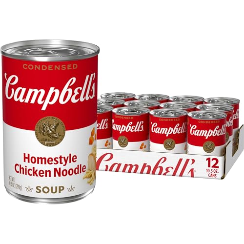 Campbell's Condensed Homestyle Chicken Noodle Soup, (Packaging May Vary) 10.5 Oz, Pack of 12 - size: 10.5 Ounce (Pack of 12)