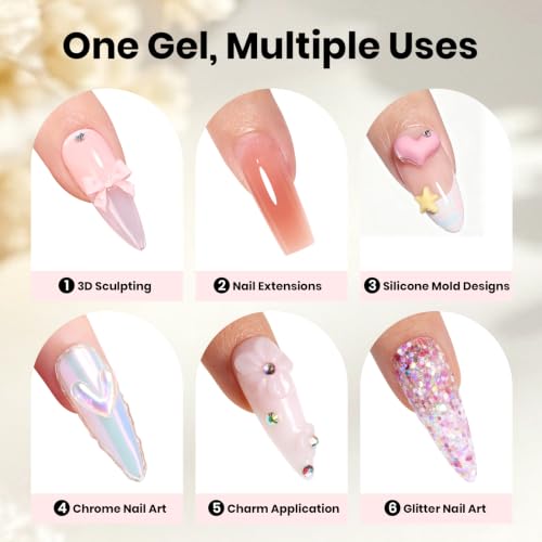 Beetles 3D Gel Nail Art,White 3D Sculpting Gel for Nail Art & Sculpting Pen - color: C-White-4