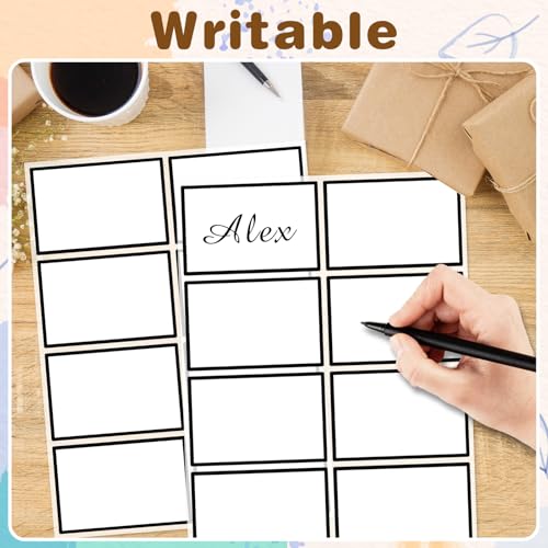 Starboling Plain Name Tag Stickers, 200 Pcs 3"x2" Black with Colorful Border, for Office, Meeting, School & Home - color: Black Rectangle