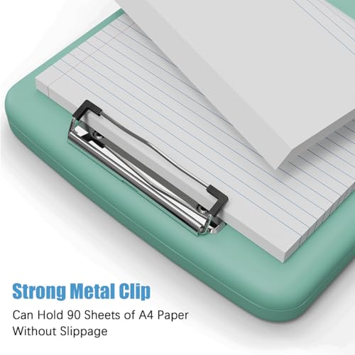Hongri Clipboard with Storage with Pencil Case, 8.5 x 11 Storage Clip Board - color: Dark Green