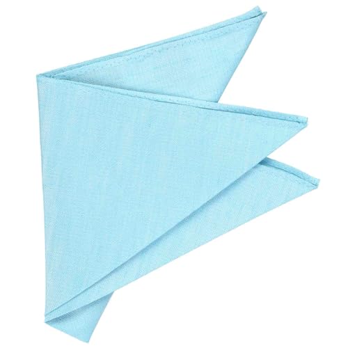 tiemart Regent Morris Neckwear Silk/Linen Pocket Square - color: Watercolor Blue Regency