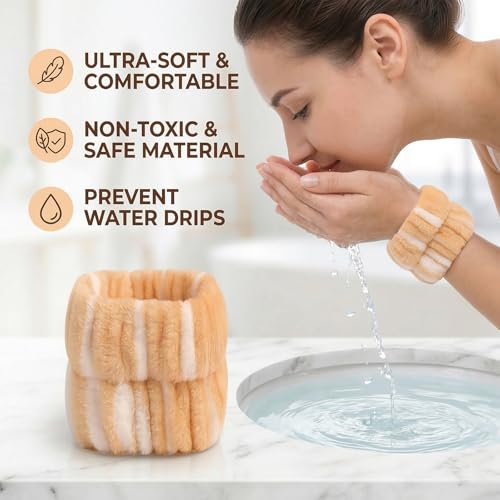 Cute plush face wash, makeup, moisture-proof sleeves, wrist strap