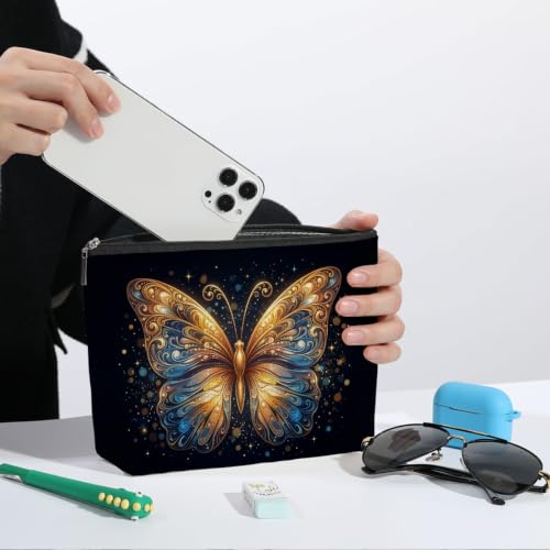 Butterfly Makeup Bag for Women Travel Organizer Pouch Cosmetic Bags 04 - color: Multicolor 1585