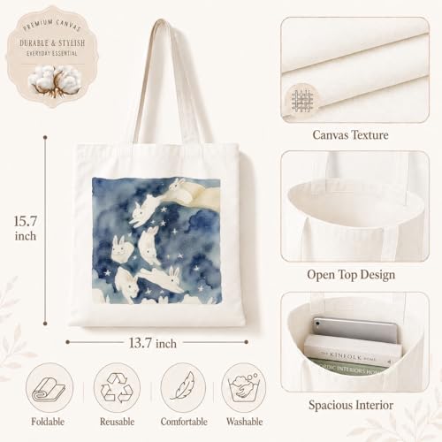 Funny Canvas Tote Bag, Reusable Shoulder Grocery Bag, Holiday Gift Bags for Friends, 13.7x15.7 inch - color: Style 24