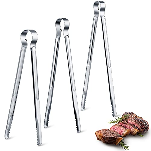 Chengu 3 Pieces Kitchen Tongs Set Stainless Steel for Cooking Grilling