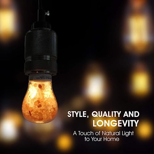 Himalayan Glow Salt Light Bulbs 60-Watt Equivalent, Warm Amber Glow, 7 watts, 2 Count (Pack of 1) - style: Salt Light Bulb - Pack 2