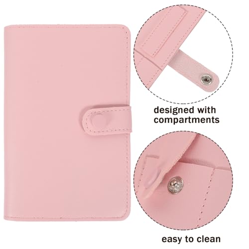 NOLITOY Nail Drill Bit Storage Organizer Folding Bag 37 Holes Pink - color: Pink