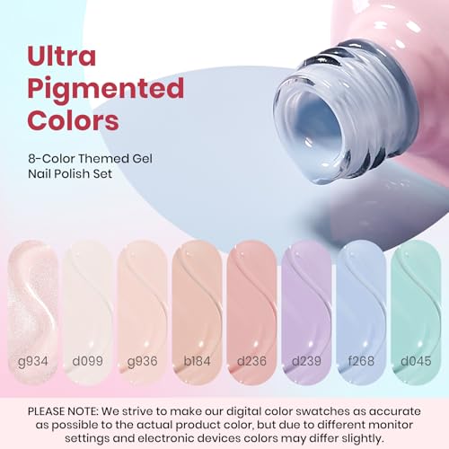 Beetles Pastel Gel Nail Polish Set, Soft Manifest Neutral Nude Gel Polish - color: A - Mixed Finishes | | Soft Manifest