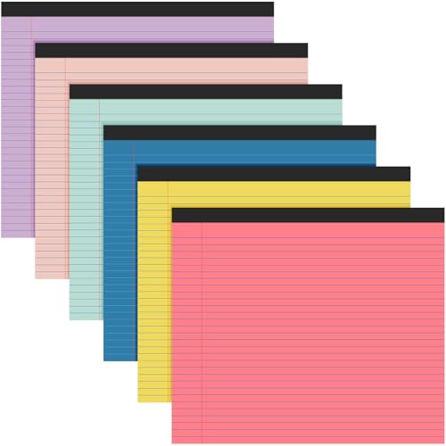 Lincia 6 Pcs Legal Pads Landscape Notebook, Childish Color - color: Childish Color