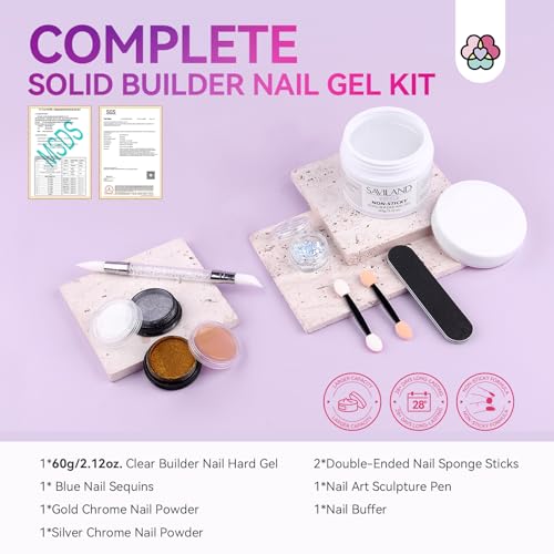 SAVILAND 60g Solid Builder Nail Gel Non-Sticky Sculpting Gel for Nail Art - size: 2.12 Fl Oz (Pack of 1)