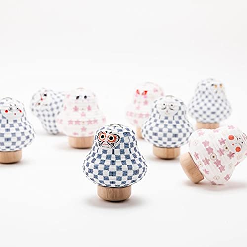 IPPINKA Cocolan Japanese Lantern Paper Lamp - Table Lamp - Cordless LED Mini Bulb - Handmade in Japan - Daruma Good Luck Charm