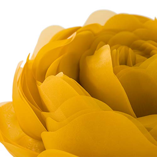 JWH Stereo Flower Throw Pillow Cover, Mustard Brown, 14 Inch - color: Brown, size: 14" x 14" (Pack of 1)
