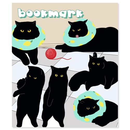 Magnetic Bookmarks - 6 Pieces Assorted Cute Book Markers Clip Set for Teachers Students Book Lovers Reading, for School Office Home Supplies, Kawaii Cat Magnet Page Markers - style: C