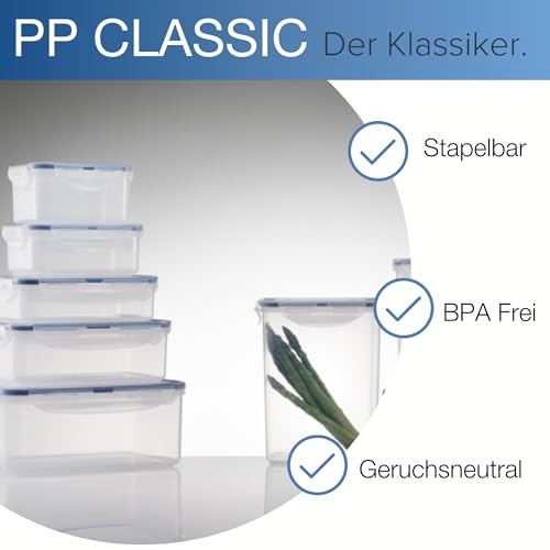 LOCK & LOCK Easy Essentials Food Lids/Pantry Storage/Airtight Containers, BPA Free, Rectangle - 8 Cup - for Cookies, Clear(Pack of 2) - size: 8 Cup (Pack of 2), style: 8 Cup