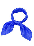 SATINIOR Square Neck Scarf Women - color: Royal Blue, size: 23.6 x 23.6 inches