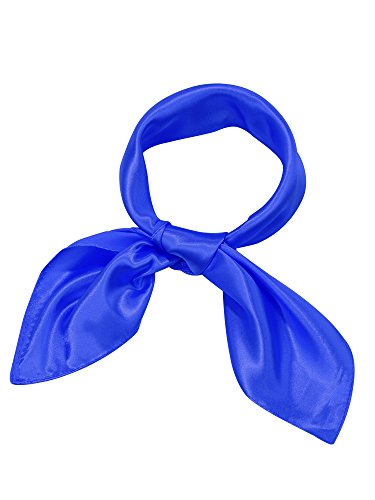SATINIOR Square Neck Scarf Women - color: Royal Blue, size: 23.6 x 23.6 inches