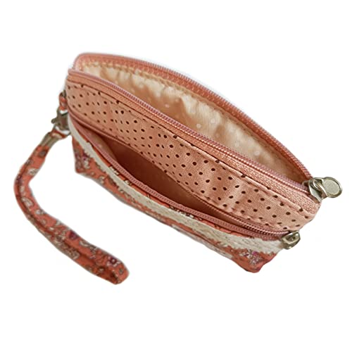 Coin Purse for Women Cute Small Wallets Change Purse Coin Pouch (orange pink) - color: Orange Pink