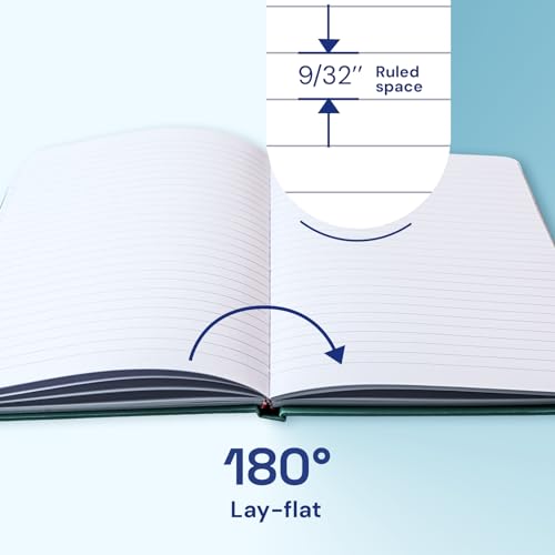 ONAVIA A5 Notebooks for Work, Lined Journal, 160 Pages - color: Black