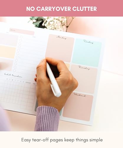 Lamare Weekly Planner Notepad – Premium Undated Weekly To Do List Notepad - color: Color