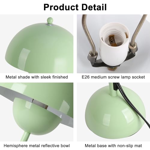 Creative Mid-Century Modern Bud Table Lamp for Home&Office, Rust Red - color: Rust Red