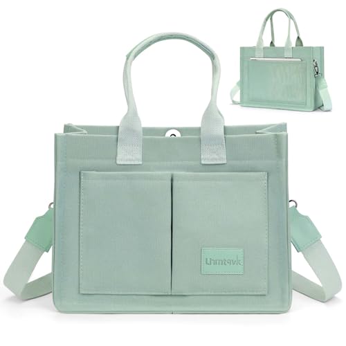 LHMTQVK Canvas Tote Bag for Women, Work & Bible Study Handbag - color: Green