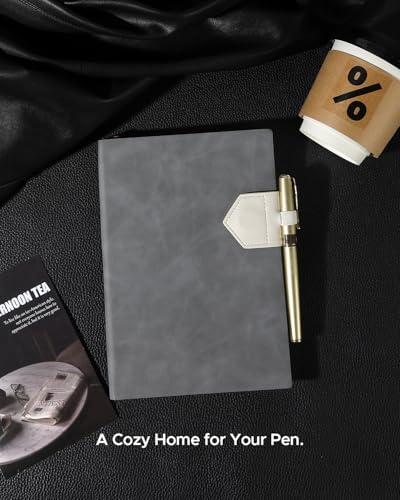 Magnetic Leather Bookmarks with Pen Holder Vegan Leather Book Marks Gifts for Reading Book Lovers Notebook Travelers (White-2PC) - color: White-2pc