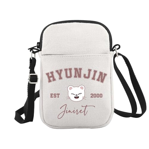 WCGXKO Korean Pop Gift Korean Group Merch Boys Group Est 1999 Dwaekki Crossbody Bag for Pop Music Lover - color: 2000jiniret Cr