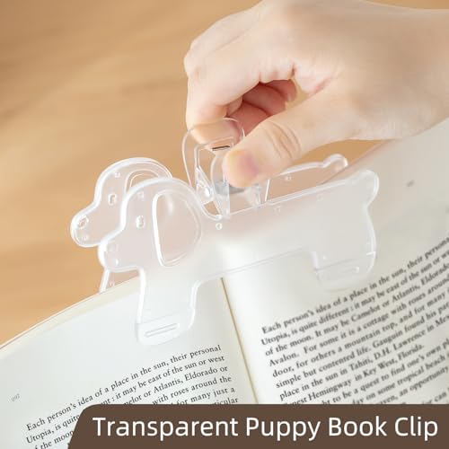 Book Clip to Hold Book Open,Sturdy Non-Slip Page Holder Clips for Reading - color: 2 Transparent